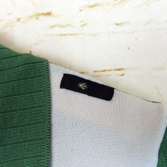 Energie Gold Miss Sixty Polo Shirt Women S Green Argyle Golf Italy Y2K VTG FLAWS - Picture 7 of 14